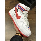 RICCARDO TISCI X NIKELAB AIR FORCE 1 HI WHITE UNIVERSITY RED BLACK AQ3366-100