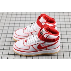 NIKE AIR FORCE 1 HI PRM 07 LV8 WHITE RED 806403-101