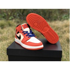 AIR JORDAN 1 MID BLACK ORANGE WHITE