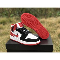 AIR JORDAN 1 MID GS PLAID 554725-607