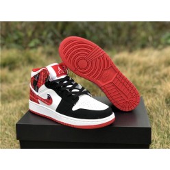 AIR JORDAN 1 MID GS PLAID 554725-607