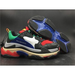 BALENCIAGA 17FW TRIPLE S BLACK GREEN RED YELLOW 490672 W09G5 1068