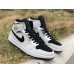 AIR JORDAN 1 MID GS WHITE SILVER BLACK 554724-121