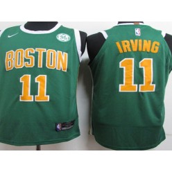 Boston Celtics #11 Kyrie Irving Green 2018-19 Earned Edition Nike Authentic Jersey