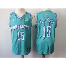Charlotte Hornets #15 Kemba Walker Teal Throwback Jordan Brand Swingman Jersey