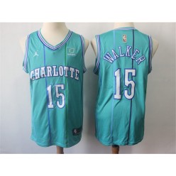 Charlotte Hornets #15 Kemba Walker Teal Throwback Jordan Brand Swingman Jersey