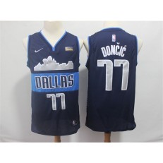 Dallas Mavericks #77 Luka Doncic Navy Nike Swingman Jersey
