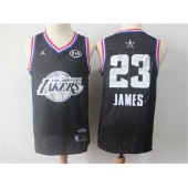 Los Angeles Lakers #23 Lebron James Black 2019 NBA All-Star Game Jordan Brand Swingman Jersey