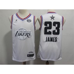Los Angeles Lakers #23 Lebron James White 2019 NBA All-Star Game Jordan Brand Swingman Jersey