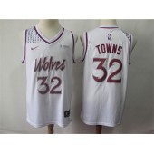 Minnesota Timberwolves #32 Karl-Anthony Towns White 2018-19 Earned Edition Nike Swingman Jersey