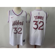 Minnesota Timberwolves #32 Karl-Anthony Towns White 2018-19 Earned Edition Nike Swingman Jersey