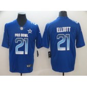 Dallas Cowboys #21 Ezekiel Elliott Royal Nike NFC 2019 Pro Bowl Limited Jersey
