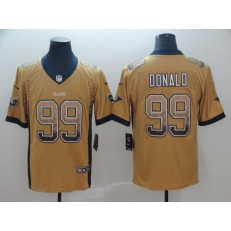 Los Angeles Rams #99 Aaron Donald Gold Drift Fashion Limited Nike NFL Men Jersey