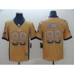 Los Angeles Rams #99 Aaron Donald Gold Drift Fashion Limited Nike NFL Men Jersey
