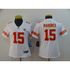 Women Nike Kansas City Chiefs #15 Patrick Mahomes White Vapor Untouchable Limited Jersey
