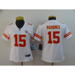 Women Nike Kansas City Chiefs #15 Patrick Mahomes White Vapor Untouchable Limited Jersey