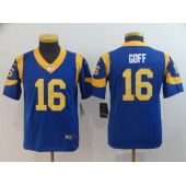 Youth Nike Los Angeles Rams #16 Jared Goff Royal Vapor Untouchable Limited Jersey