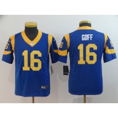 Youth Nike Los Angeles Rams #16 Jared Goff Royal Vapor Untouchable Limited Jersey