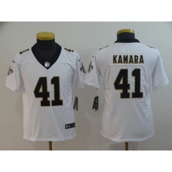Youth Nike New Orleans Saints #41 Alvin Kamara White Vapor Untouchable Limited Jersey