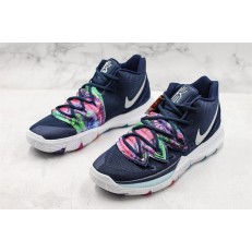 NIKE KYRIE 5 EP BLACK NAVY WHITE MULTI COLOR SILVER AO2919-900