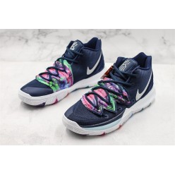 NIKE KYRIE 5 EP BLACK NAVY WHITE MULTI COLOR SILVER AO2919-900