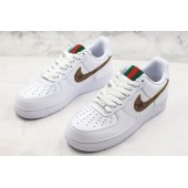 NIKE AIR FORCE 1 LOW WHITE BROWN BUTTERFLY KNOT AR7720-101