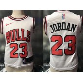 Chicago Bulls #23 Michael Jordan White Nike Toddler Jersey