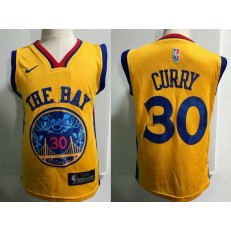 Golden State Warrior #30 Stephen Curry Yellow Nike Toddler Jersey