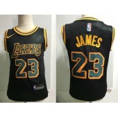 Los Angeles Lakers #23 LeBron James Black Nike Toddler Jersey