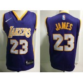 Los Angeles Lakers #23 LeBron James Purple Nike Toddler Jersey