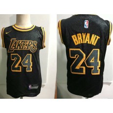 Los Angeles Lakers #24 Kobe Bryant Black Nike Toddler Jersey