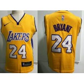 Los Angeles Lakers #24 Kobe Bryant Yellow Nike Toddler Jersey
