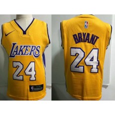 Los Angeles Lakers #24 Kobe Bryant Yellow Nike Toddler Jersey