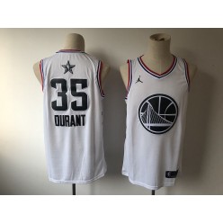 Golden State Warriors #35 Kevin Durant White 2019 NBA All-Star Game Jordan Brand Swingman Jersey