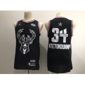 Milwaukee Bucks #34 Giannis Antetokounmpo Black 2019 NBA All-Star Game Jordan Brand Swingman Jersey