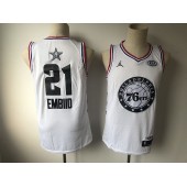 Philadelphia 76ers #21 Joel Embiid White 2019 NBA All-Star Game Jordan Brand Swingman Jersey