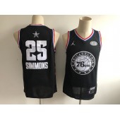 Philadelphia 76ers #25 Ben Simmons Black 2019 All-Star Game Jordan Brand Swingman Jersey