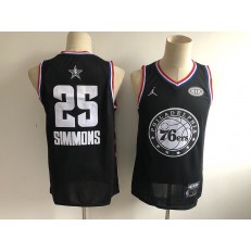 Philadelphia 76ers #25 Ben Simmons Black 2019 All-Star Game Jordan Brand Swingman Jersey