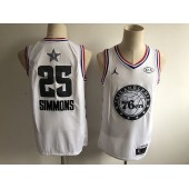 Philadelphia 76ers #25 Ben Simmons White 2019 All-Star Game Jordan Brand Swingman Jersey