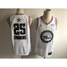 Philadelphia 76ers #25 Ben Simmons White 2019 All-Star Game Jordan Brand Swingman Jersey