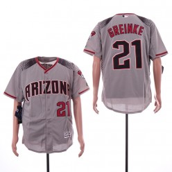 MLB Arizona Diamondbacks #21 Zack Greinke Gray Flexbase Jersey