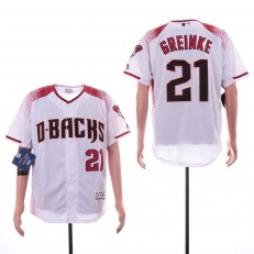 MLB Arizona Diamondbacks #21 Zack Greinke White Flexbase Jersey