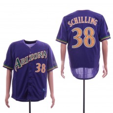 MLB Arizona Diamondbacks #38 Curt Schilling Purple Throwback Jersey