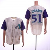 MLB Arizona Diamondbacks #51 Randy Johnson Cream Cooperstown Collection Cool Base Jersey