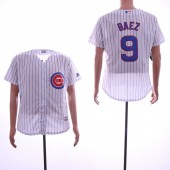 MLB Chicago Cubs #9 Javiers Baez White Cool Base Jersey