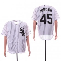 MLB Chicago White Sox #45 Michael Jordan White Cool Base Jersey