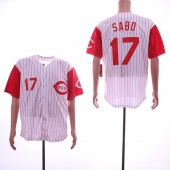 MLB Cincinnati Reds #17 Chris Sabo White Throwback Jersey