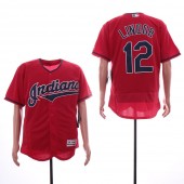MLB Cleveland Indians #12 Francisco Lindor Red Flexbase Jersey