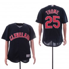 MLB Cleveland Indians #25 Jim Thome Navy Alternate Flexbase Jersey