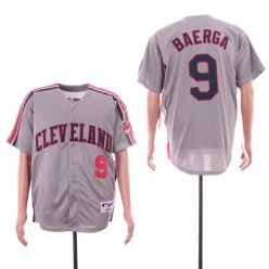 MLB Cleveland Indians #9 Carlos Baerga Gray Turn Back The Clock Jersey
